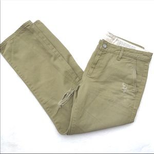 AG Adriano Goldschmiede Ex-Boyfriend Cropped Khaki